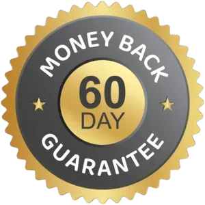 60-day money-back guarantee seal